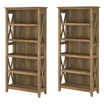 Picture of Bush Business Furniture Key West 66inH 5-Shelf Bookcase Set, Reclaimed Pine, Standard Delivery