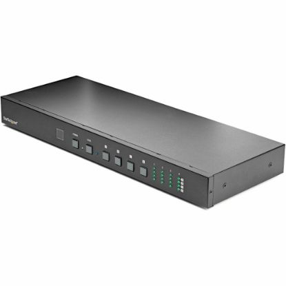 Picture of StarTech.com 4x4 HDMI Matrix Switch with Audio and Ethernet Control - 4K 60Hz - HDMI Switcher Box for Video Wall - Rack Mountable