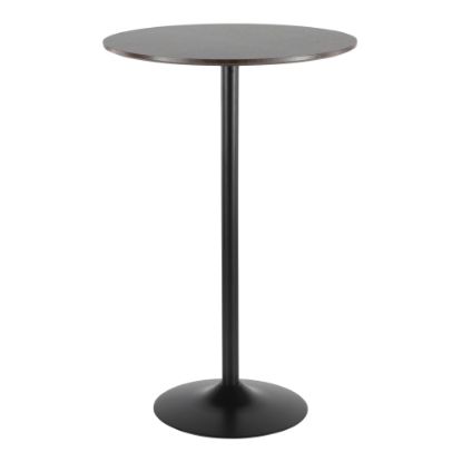 Picture of Lumisource Pebble Mid-Century Modern Table, Round, Espresso/Black