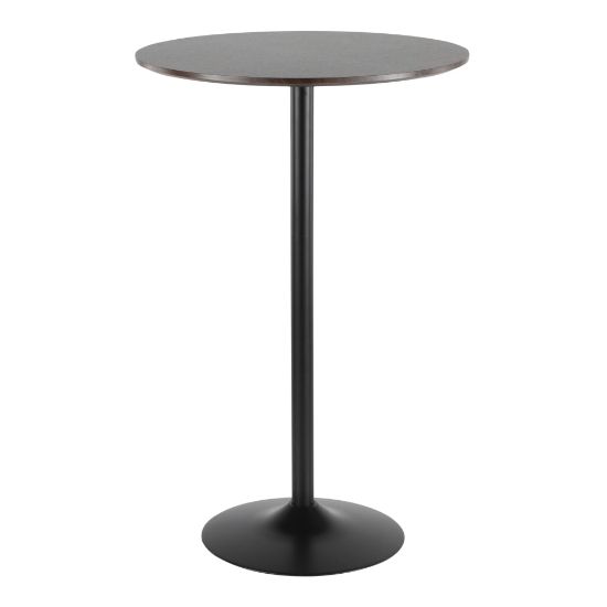 Picture of Lumisource Pebble Mid-Century Modern Table, Round, Espresso/Black