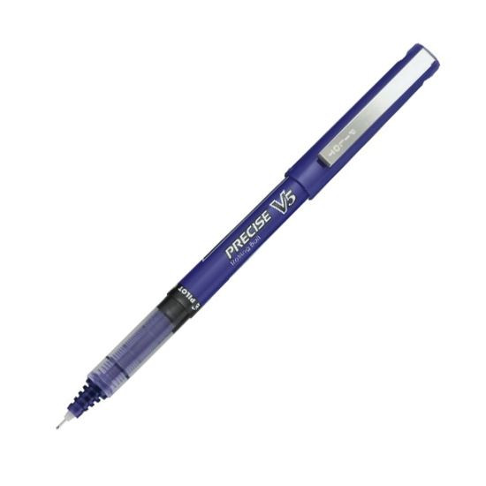 Picture of Pilot Precise V5 Liquid Ink Rollerball Pens, 0.5 mm, Extra Fine Point, Purple Barrel, Purple Ink, Pack Of 12 Pens