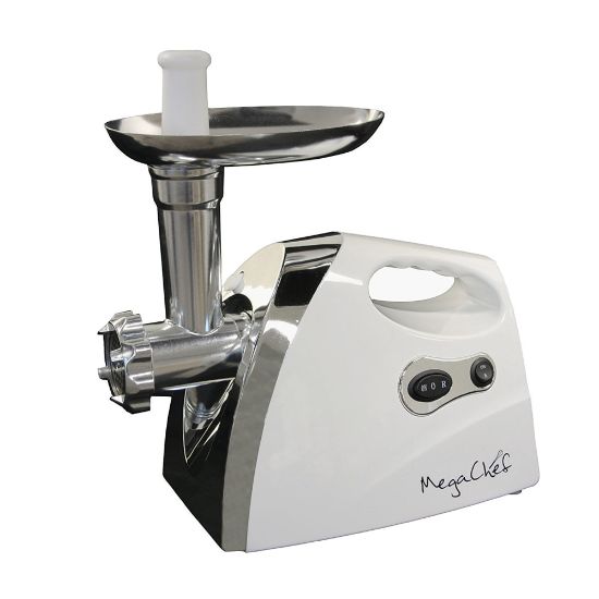 Picture of MegaChef 1200 W Powerful Automatic Meat Grinder, White