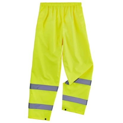 Picture of Ergodyne Glowear 8916 Class E Lightweight Hi-Vis Rain Pants, X-Large, Lime