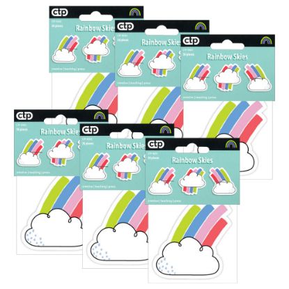 Picture of Creative Teaching Press Designer Cut-Outs, 3in, Rainbow Skies, 36 Per Pack, Set Of 6 Packs