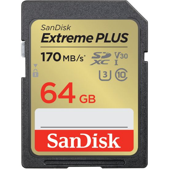 Picture of SanDisk Extreme PLUS SDXC UHS-I card, 64GB