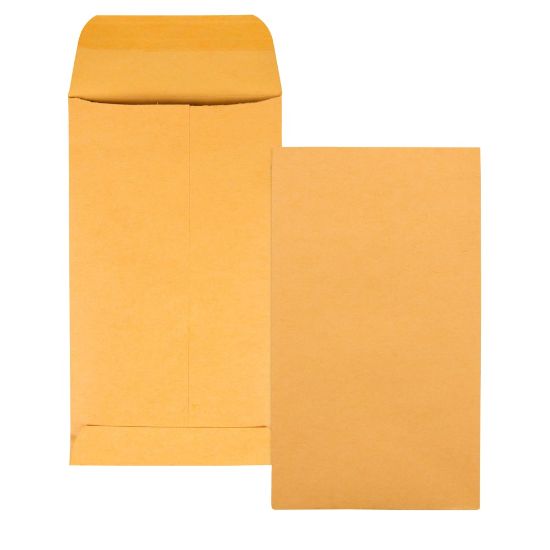 Picture of Quality Park #5 Coin Envelopes, Brown Kraft, Box Of 500