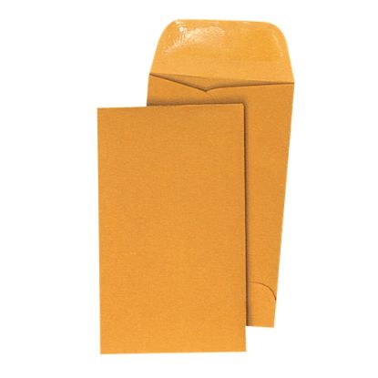 Picture of Quality Park Coin Envelopes, 2 1/2in x 4 1/4in, Brown Kraft, Box Of 500