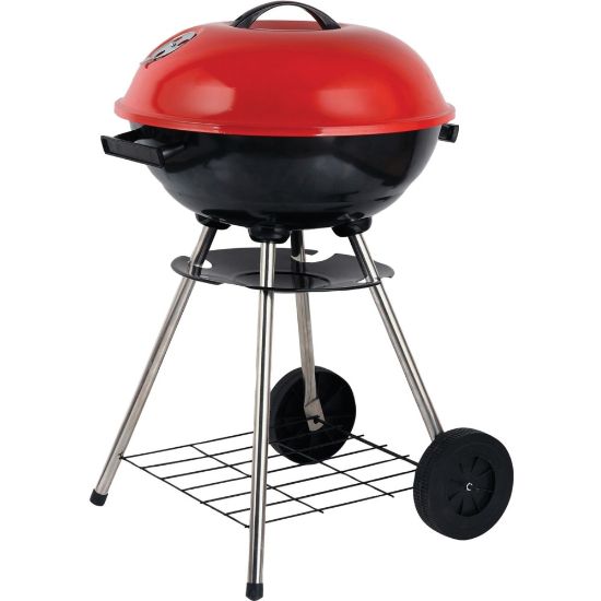 Picture of Brentwood BB-1701 17-Inch Portable Charcoal BBQ Grill, Red - 2 Sq. ft. Cooking Area - Charcoal - Portable - Outdoor - Red