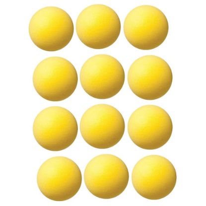 Picture of Champion Sports Uncoated Regular Density Foam Balls, 4in, Yellow, Pack Of 12 Balls