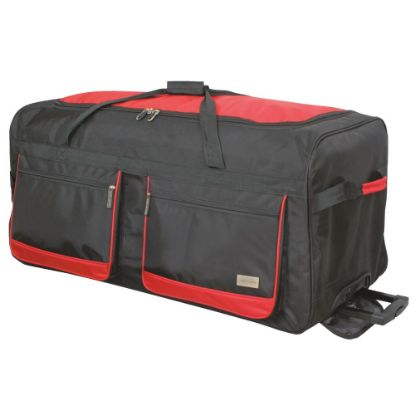 Picture of Geoffrey Beene Jumbo Duffle Wheeler, Black/Red