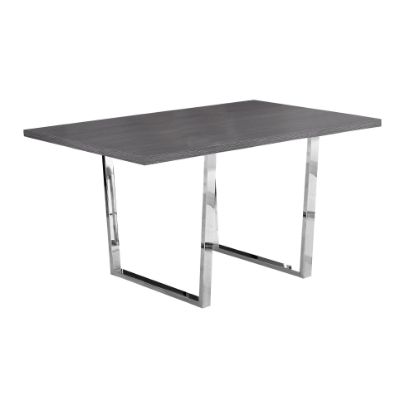 Picture of Monarch Specialties Esther Dining Table, 30-1/4inH x 59inW x 35-1/2inD, Dark Gray