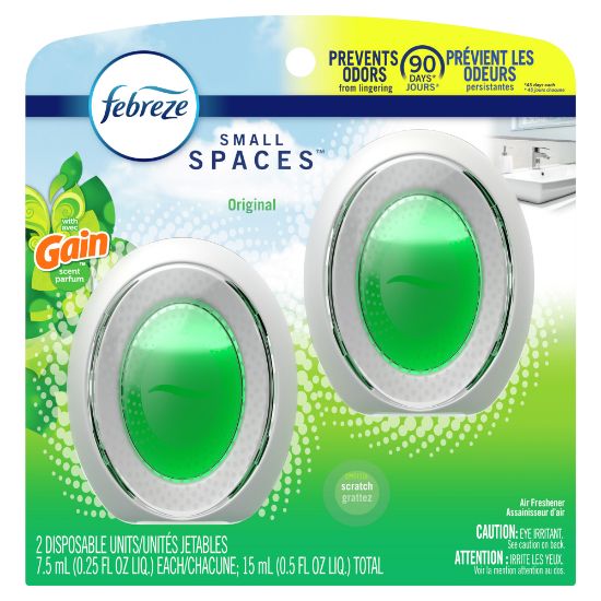 Picture of Febreze Small Spaces Air Fresheners, Gain, 0.5 Oz, Pack Of 2 Air Fresheners