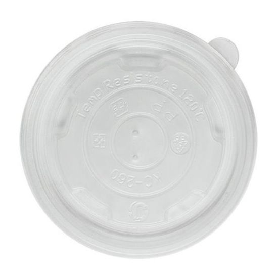 Picture of Karat Flat Lids For Hot/Cold Paper Food Cups, 3-3/4inW, Clear, Case of 1,000 Lids