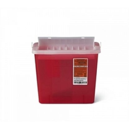 Picture of Medline Biohazard Patient Room Sharps Containers, 5 Qt, Translucent Red, Pack Of 20