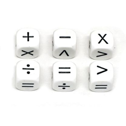 Picture of Koplow Games Operators Dice, 5/8in, White, 6 Dice Per Set, Pack Of 6 Sets