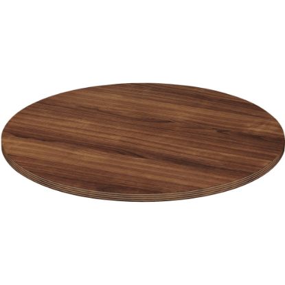 Picture of Lorell Chateau Series Round Conference Table Top, 4ftW, Walnut