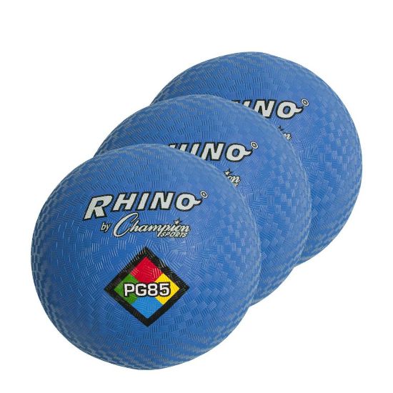 Picture of Champion Sports Playground Balls, 8-1/2in, Royal Blue, Pack Of 3 Balls