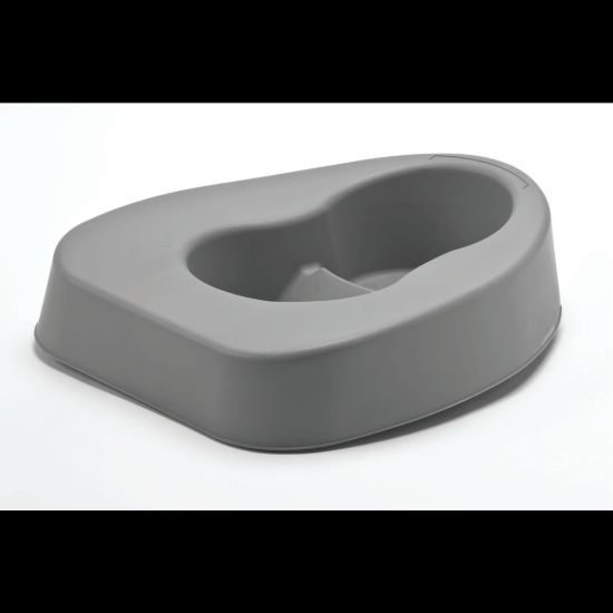 Picture of Medline Bariatric Bedpans, 3 1/2in x 15in x 12in, Graphite, Case Of 20