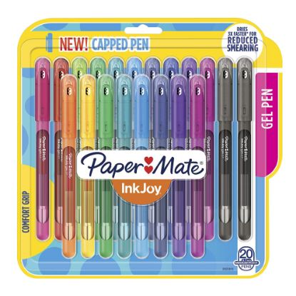 Picture of Paper Mate Inkjoy Gel 600ST Stick Pens, Medium Point, 0.7 mm, Assorted Ink Colors, Pack Of 20