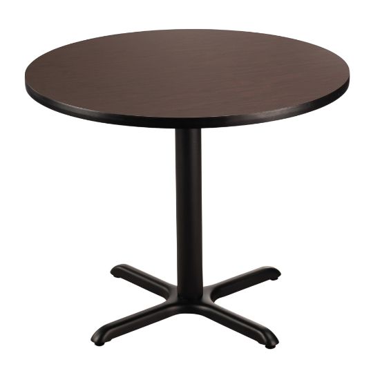 Picture of National Public Seating Cafe Table, 30inH x 36inW x 36inD, Mahogany/Black