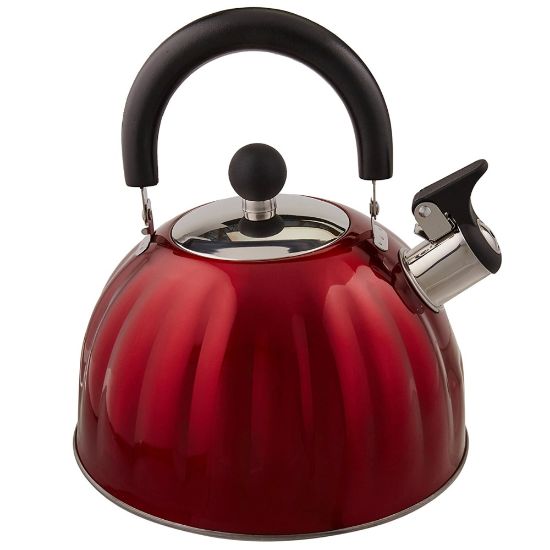 Picture of Mr. Coffee 2.1-Quart Whistling Tea Kettle, Twining, Red