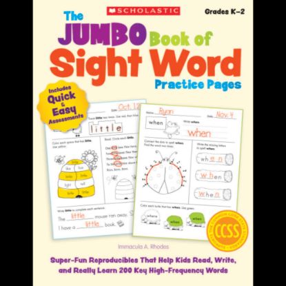 Picture of Scholastic The Jumbo Book Of Sight Word Practice Pages