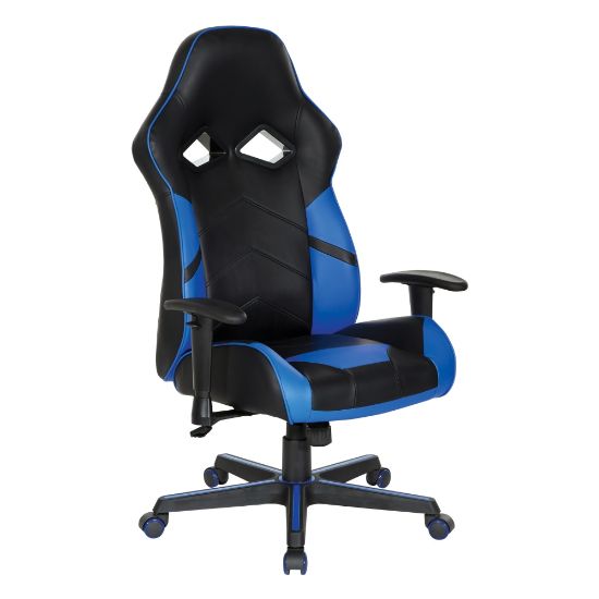 Picture of Office Star Vapor Gaming Chair, Black/Blue