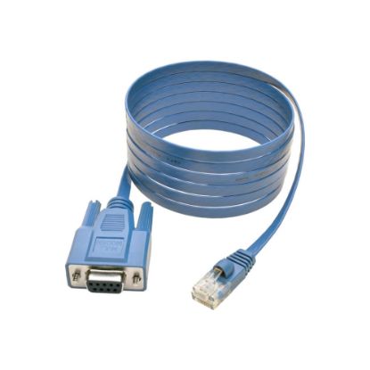 Picture of Tripp Lite RJ45 to DB9F Cisco Serial Console Port Rollover Cable, 6ft, Blue