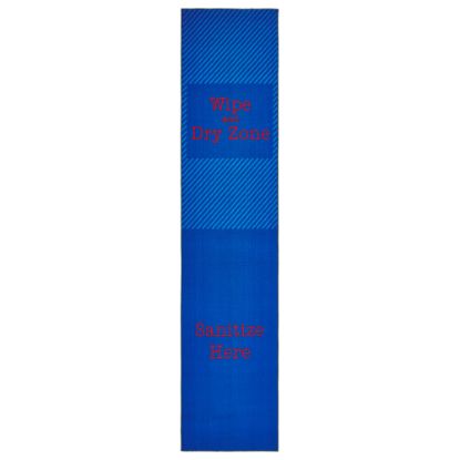 Picture of Carpets for Kids KID$Value Rugs Blue & Red Zone Sanitize Activity Runner Rug, 3ft x 12ft , Blue