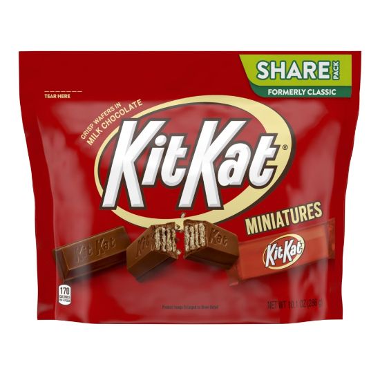 Picture of Kit Kat Miniatures Milk Chocolate Wafers, 10.1-Oz, Pack Of 3 Bags