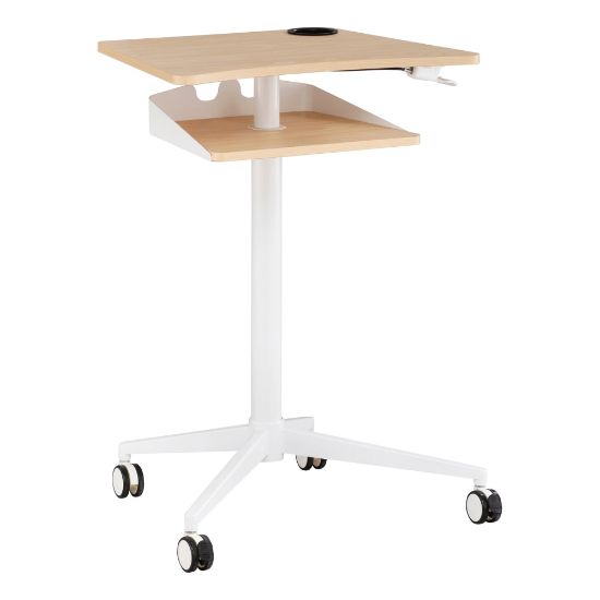 Picture of Safco Vum Mobile Workstation, 48-1/4inH x 30-3/4inW x 22-7/8inD, Natural/White