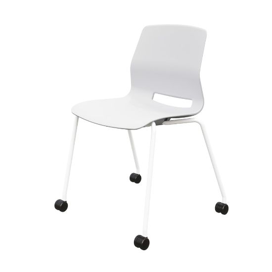 Picture of KFI Studios Imme Stack Chair With Caster Base, White