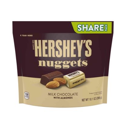 Picture of Hersheys Nuggets Milk Chocolate With Almonds Candy, 10,1 Oz, Pack Of 3 Bags