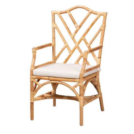 Picture of bali & pari Delta Dining Chair, Natural/White