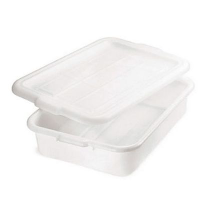 Picture of Tablecraft Food Storage Box, 7inH x 21-1/4inW x 15-3/4inD, White