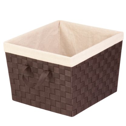 Picture of Honey-Can-Do Task-It Double-Woven Basket With Liner, Medium Size, Espresso