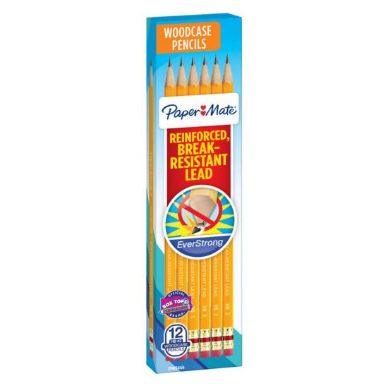 Picture of Paper Mate Everstrong Break-Resistant Pencils, #2 HB Lead, Pack Of 12 Pencils