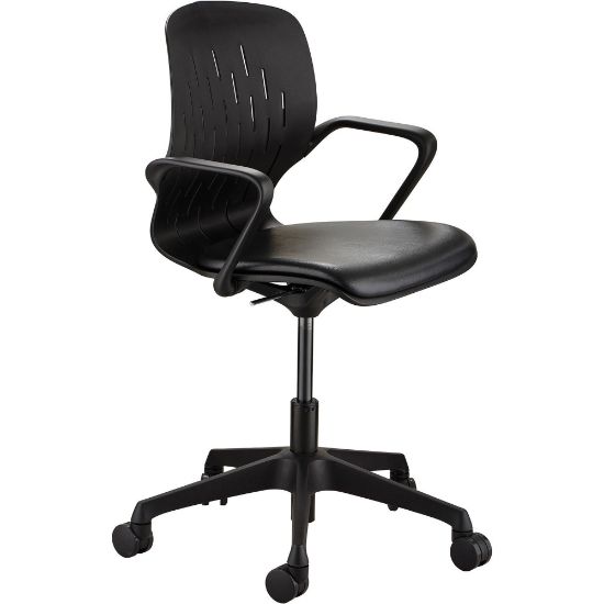 Picture of Safco Shell Vinyl Mid-Back Desk Chair, Black