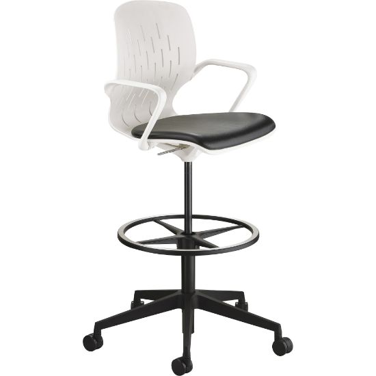 Picture of Safco Shell Extended-Height Chair, Black/White