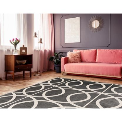 Picture of Linon Paramount Area Rug, 8ft x 10ft, Arabesque Gray/Ivory