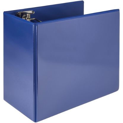 Picture of Samsill Nonstick Locking View 3-Ring Binder, 6in Round Rings, Dark Blue