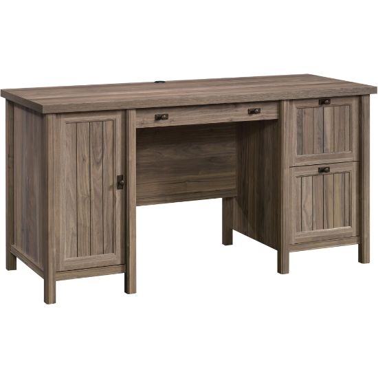 Picture of Sauder Costa 60inW Computer Desk, Washed Walnut