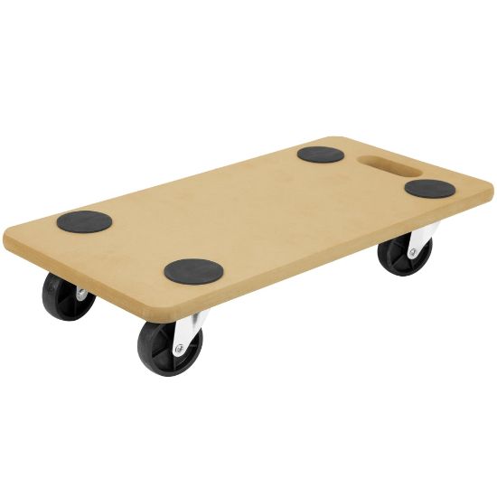 Picture of Mount-It! MI-925 Wooden Platform Dolly, 4-1/4inH x 23inW x 11-1/2inD, Brown