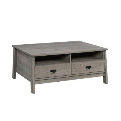 Picture of Sauder Trestle Lift Top Coffee Table, 18inH x 41-2/3inW x 32-1/8inD, Mystic Oak