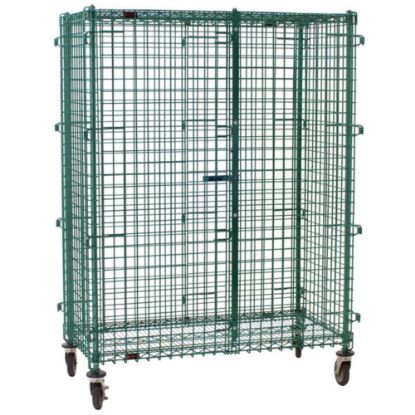 Picture of Quantum Proform 2-Shelf Wire Security Cart, 24in x 60in x 69in, Green