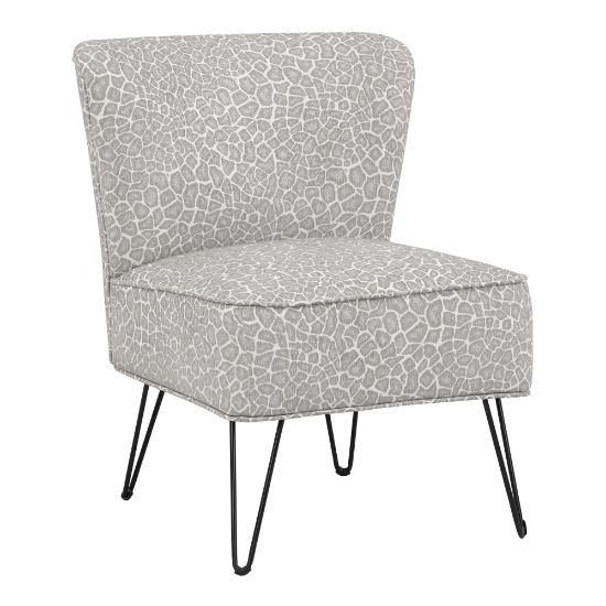 Picture of Office Star Alea Accent Chair, Gray Animal Print/Black