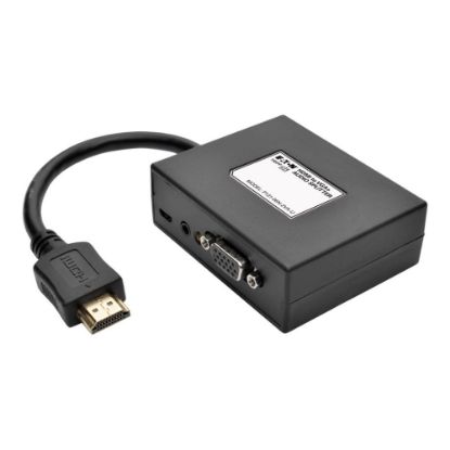 Picture of Eaton Tripp Lite series 2-Port HDMI to VGA Splitter Audio/Video Adapter 1920x1440 1080p - Video/audio splitter - 2 x VGA / audio - desktop - TAA Compliant