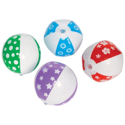 Picture of Amscan Mini Inflatable Beach Ball Favors 24-Piece Kits, 7in, Multicolor, Pack Of 2 Kits