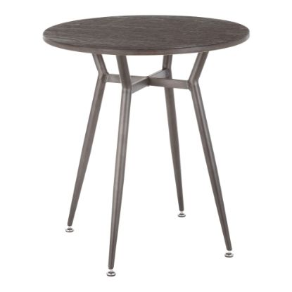 Picture of LumiSource Clara Industrial Dinette Table, 30-1/4inH x 27-3/4inW x 27-3/4inD, Antique Metal/Espresso