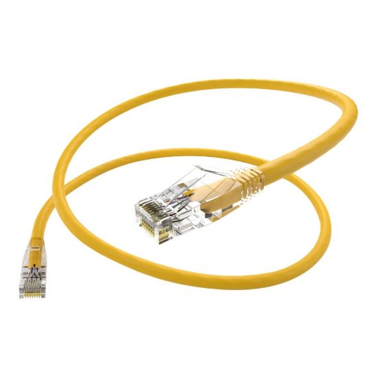 Picture of Unirise UNC Group Clearfit - Patch cable - RJ-45 (M) to RJ-45 (M) - 25 ft - CAT 6 - snagless - yellow